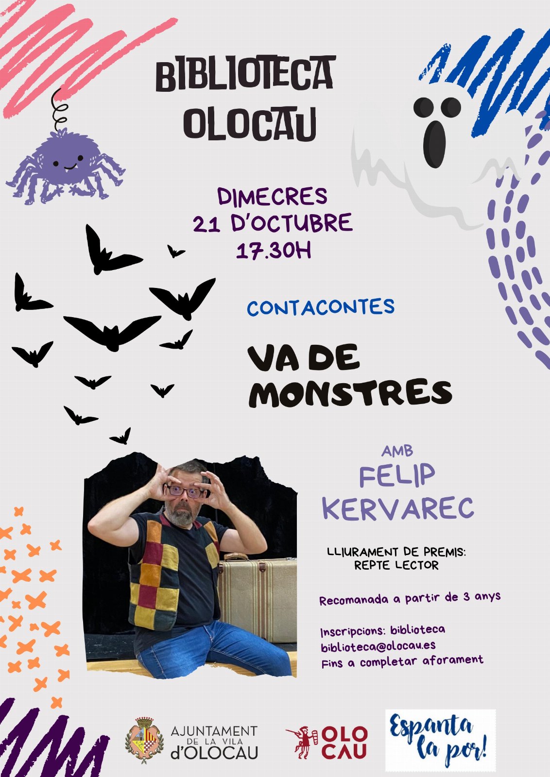 Sessió de contacontes ‘Va de monstres’, amb Felip Kervarec