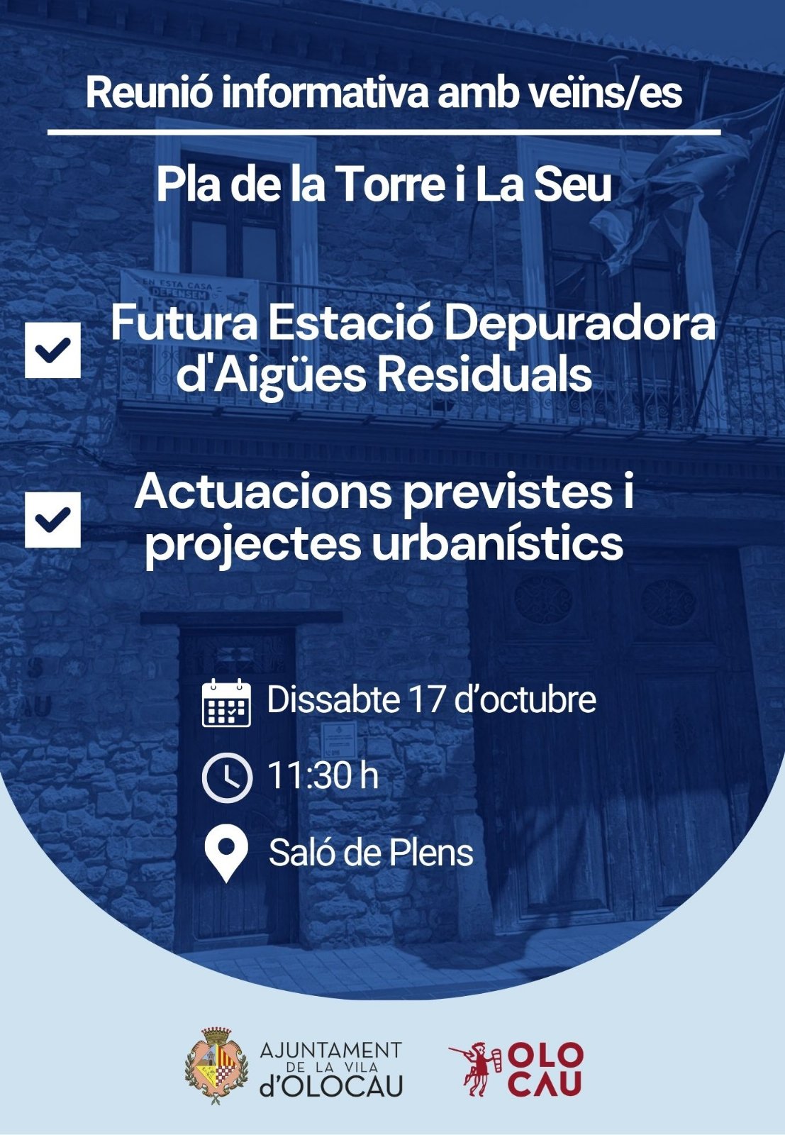 Reunió informativa amb veïns i veïnes de Pla de la Torre i La Seu
