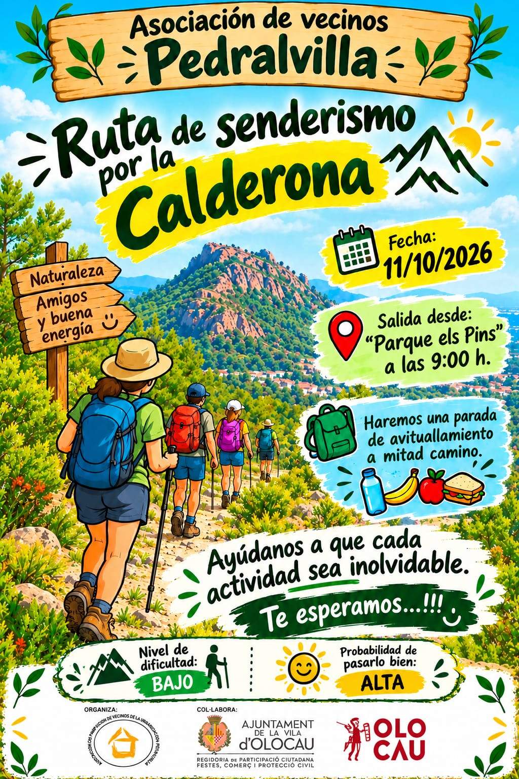 Ruta de senderisme per la Calderona de l'Associació de Veïns de Pedralvilla