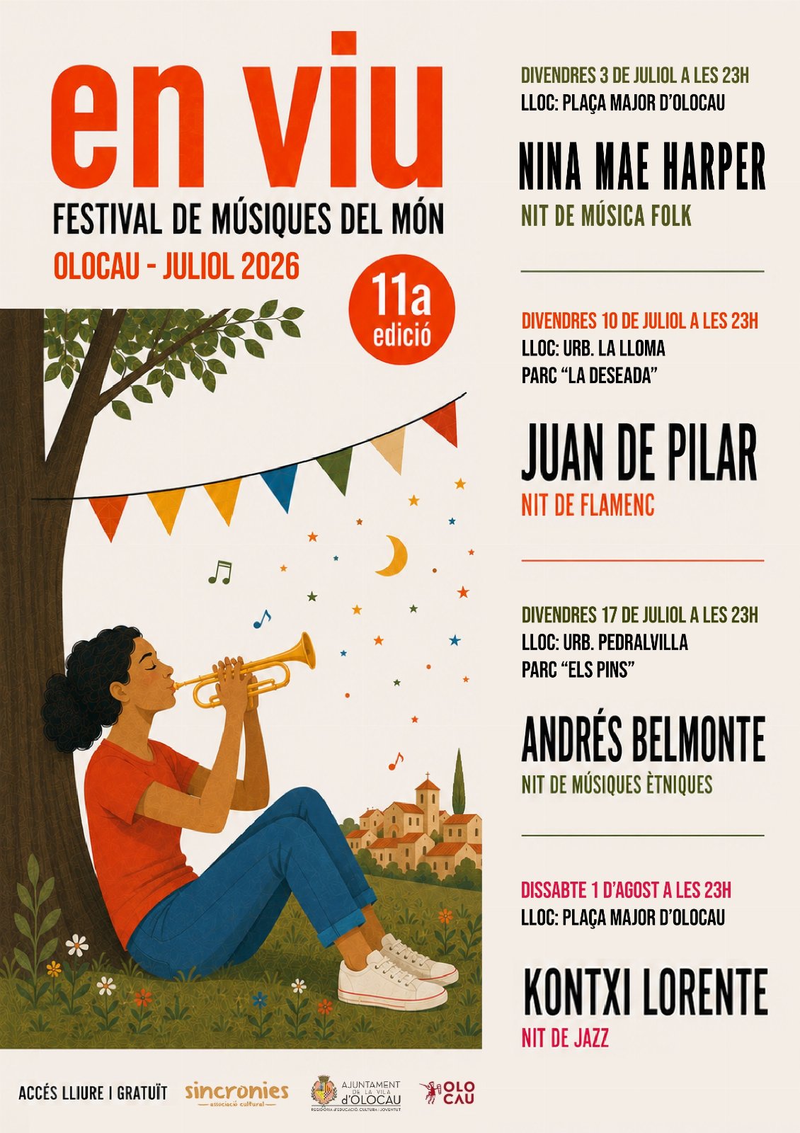 Modificación de la fecha del concierto de Kontxi Lorente del Festival En Viu 2026