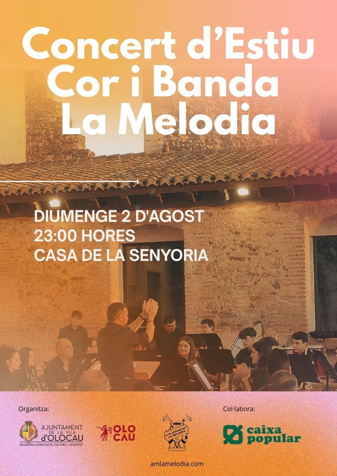 Recordatori del Concert d'Estiu de l'Agrupació Musical ‘La Melodia’