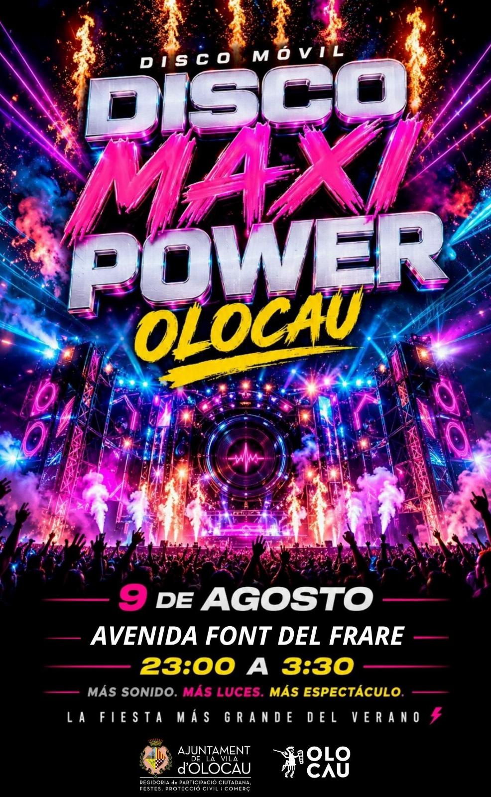 Recordatori de la discomòbil ‘Disco Maxi Power’