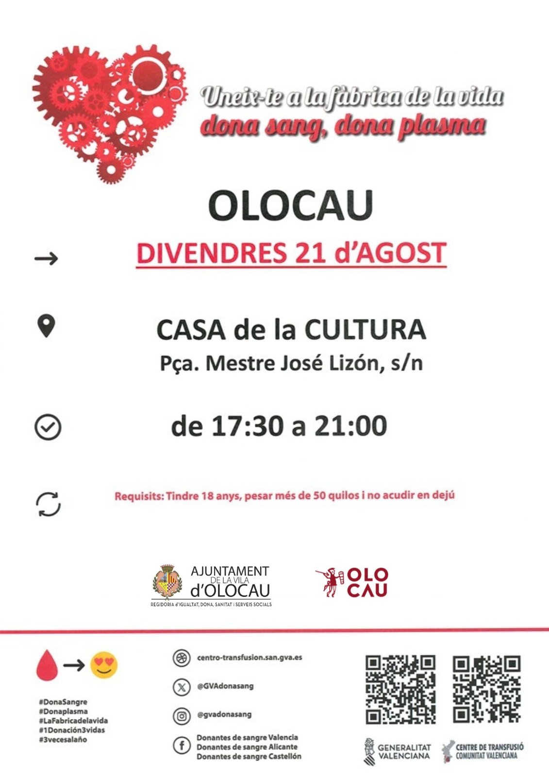Donació de sang a Olocau