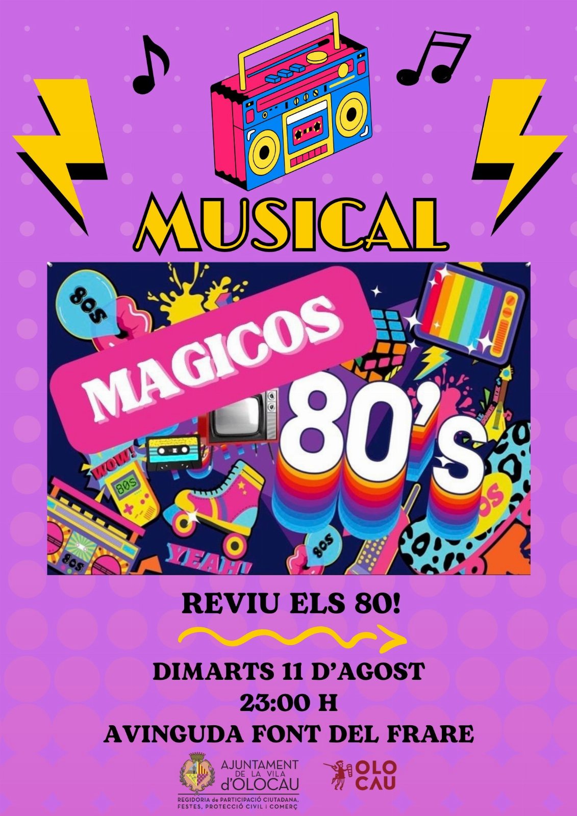 Recordatori del musical ‘Mágicos 80’s’