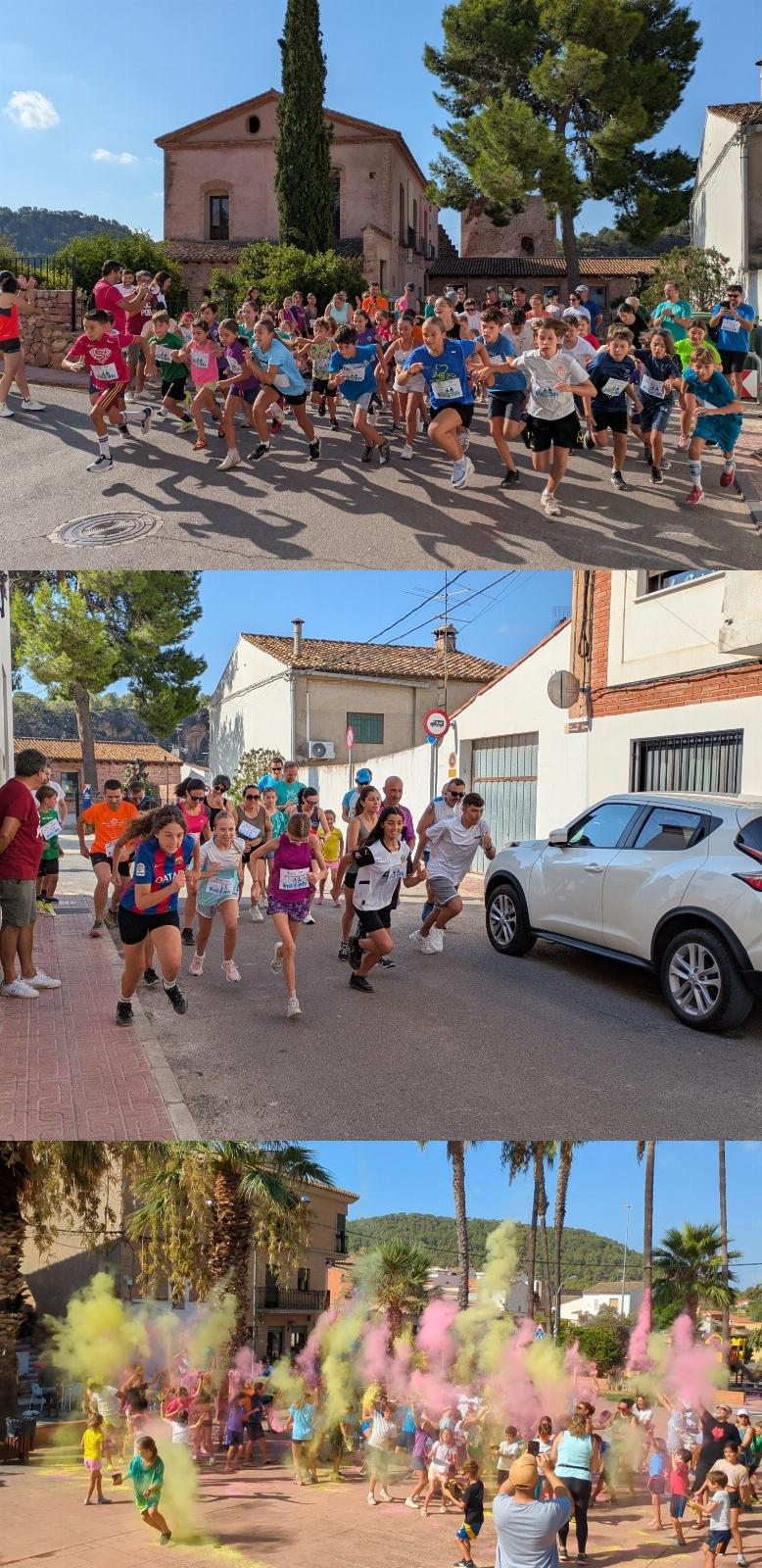La ‘Volta a Olocau’ i la ‘Disco Holi’ porten esport i color al matí del diumenge
