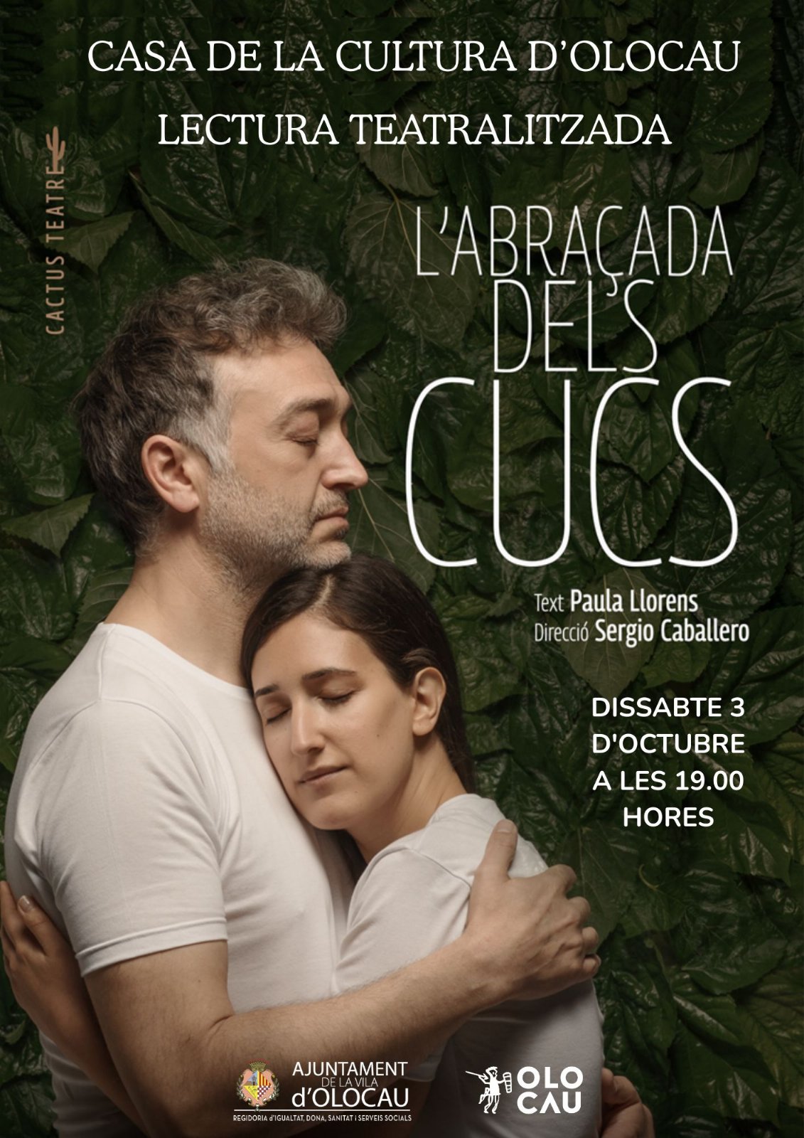 Representació de la lectura teatralitzada ‘‘L’abraçada dels cucs’