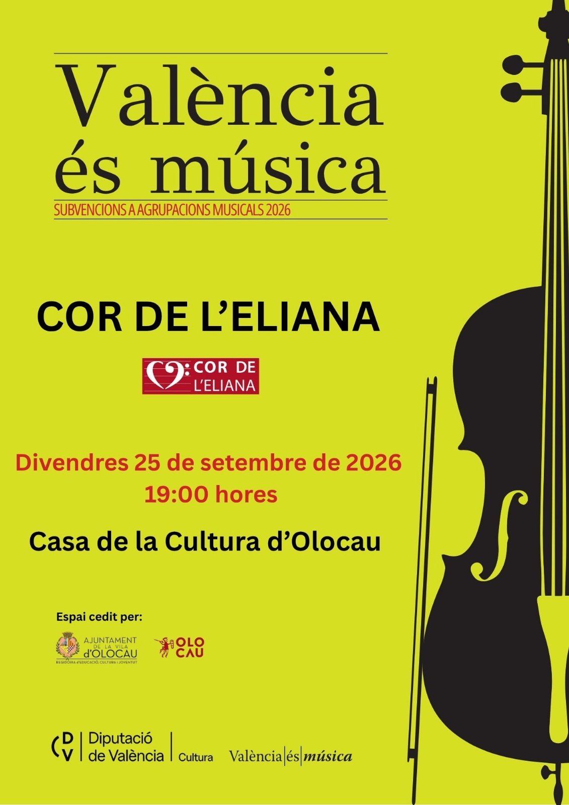 Recordatori del concert del Cor de l'Eliana